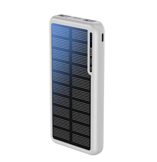 Acumulator extern Boompods Obi Solar, 10000mAh, USB-C, 2x USB-A, Incarcare solara (Alb)
