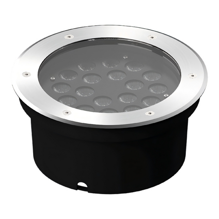 Corp de iluminat LED încastrat în sol Ledvance (Osram)  Inground Round 18 W 840 SYM45 BK DALI, 1440 lm, 4000 K, IP67, 45°, negru, dimabil