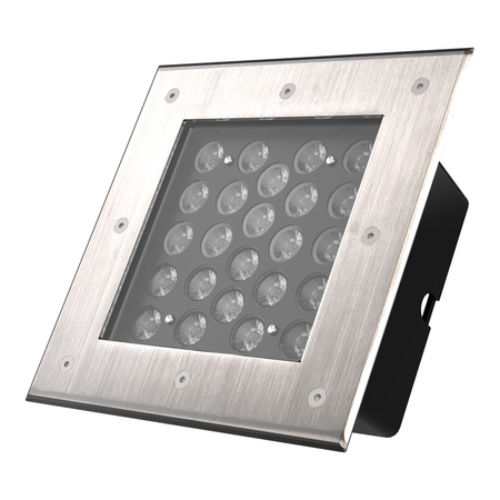 Corp de iluminat LED încastrat în sol Ledvance (Osram)  Inground Square 24 W 830 SYM45 BK, 1920 lm, 3000 K, IP67, 45°, negru