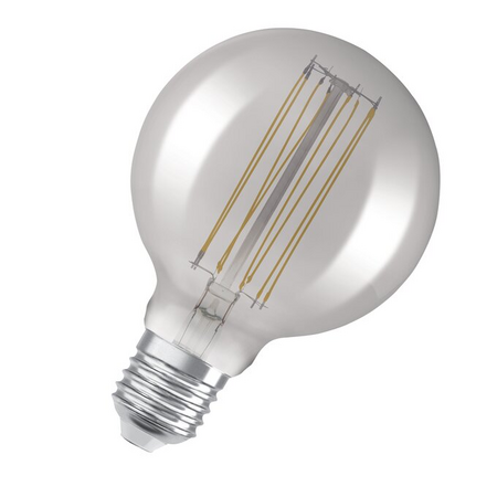 Bec LED Ledvance (Osram)  Vintage 1906 Globe 95 42 Filament DIM 11 W 818 Smoke E27, 500 lm, 1800 K, 320°, dimabil