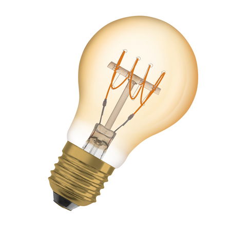 Bec LED Ledvance (Osram)  Vintage 1906 Classic A 35 Filament DIM 4,8 W 822 Gold E27, 400 lm, 2200 K, 320°, auriu, dimabil