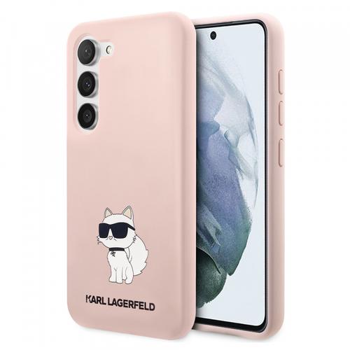 Husa pentru Samsung Galaxy S23 S911, Karl Lagerfeld, Silicone Choupette, Roz
