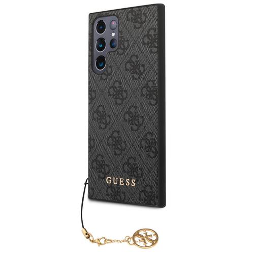Husa Protectie Spate Guess 4G Charms GUHCS24LGF4GGR pentru Samsung Galaxy S24 Ultra (Gri)