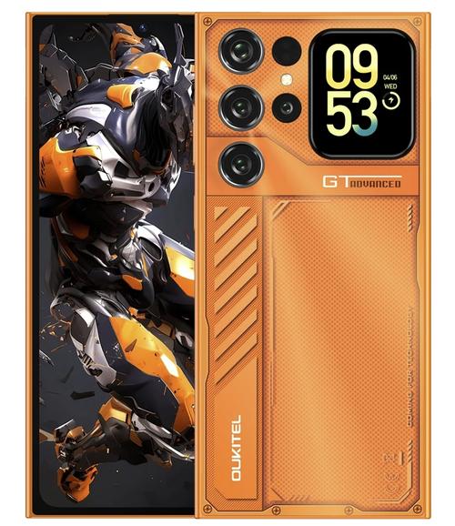 Telefon Mobil Oukitel C62 GT, Procesor Octa-Core Unisoc T615, Ecran IPS LCD touchscreen 6.88inch, 4GB RAM, 128GB Flash, Camera 13MP, Wi-Fi, 4G, Dual Sim, Android (Portocaliu)