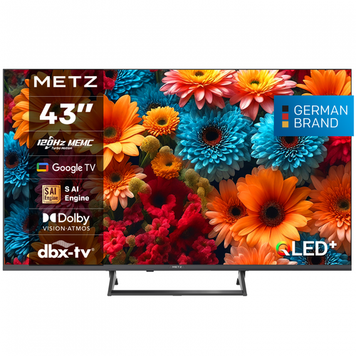 Televizor QLED Metz 109 cm (43inch) 43MQF7500Z, Ultra HD 4K, Smart TV, WiFi, CI+