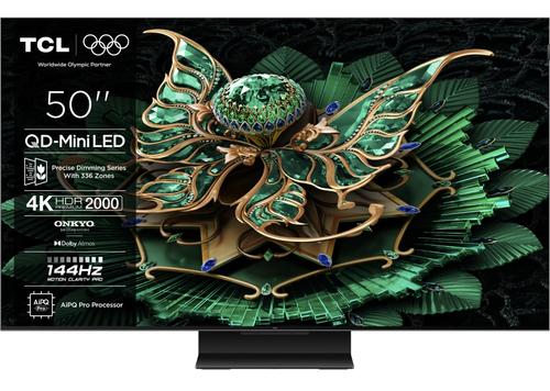 Televizor QD-MiniLED TCL 127 cm (50inch) 50C7K, Ultra HD 4K, Smart TV, WiFi, CI+
