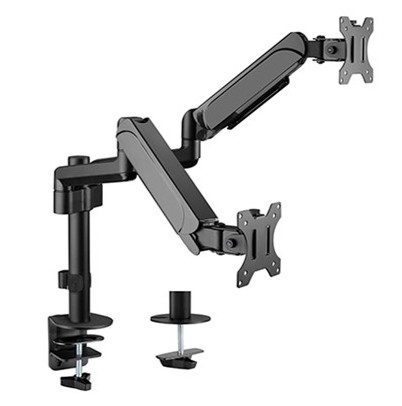 Suport 2 monitoare birou Gembird MA-DA2P-01, 17inch-32inch, 9 kg (Negru)