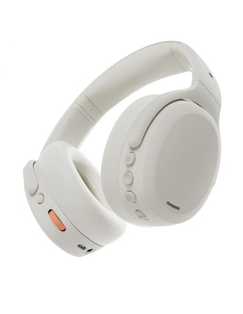 Casti Stereo Wireless SkullCandy Crusher ANC 2, Bluetooth, Autonomie 50 ore, Control vocal hands-free, Tehnologie Skull-IQ (Alb/Portocaliu)