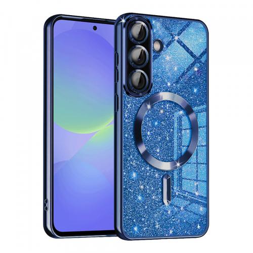 Husa MagSafe Techsuit Luxury Glitter pentru Samsung Galaxy A56 A566 / A36 A366 (Albastru)