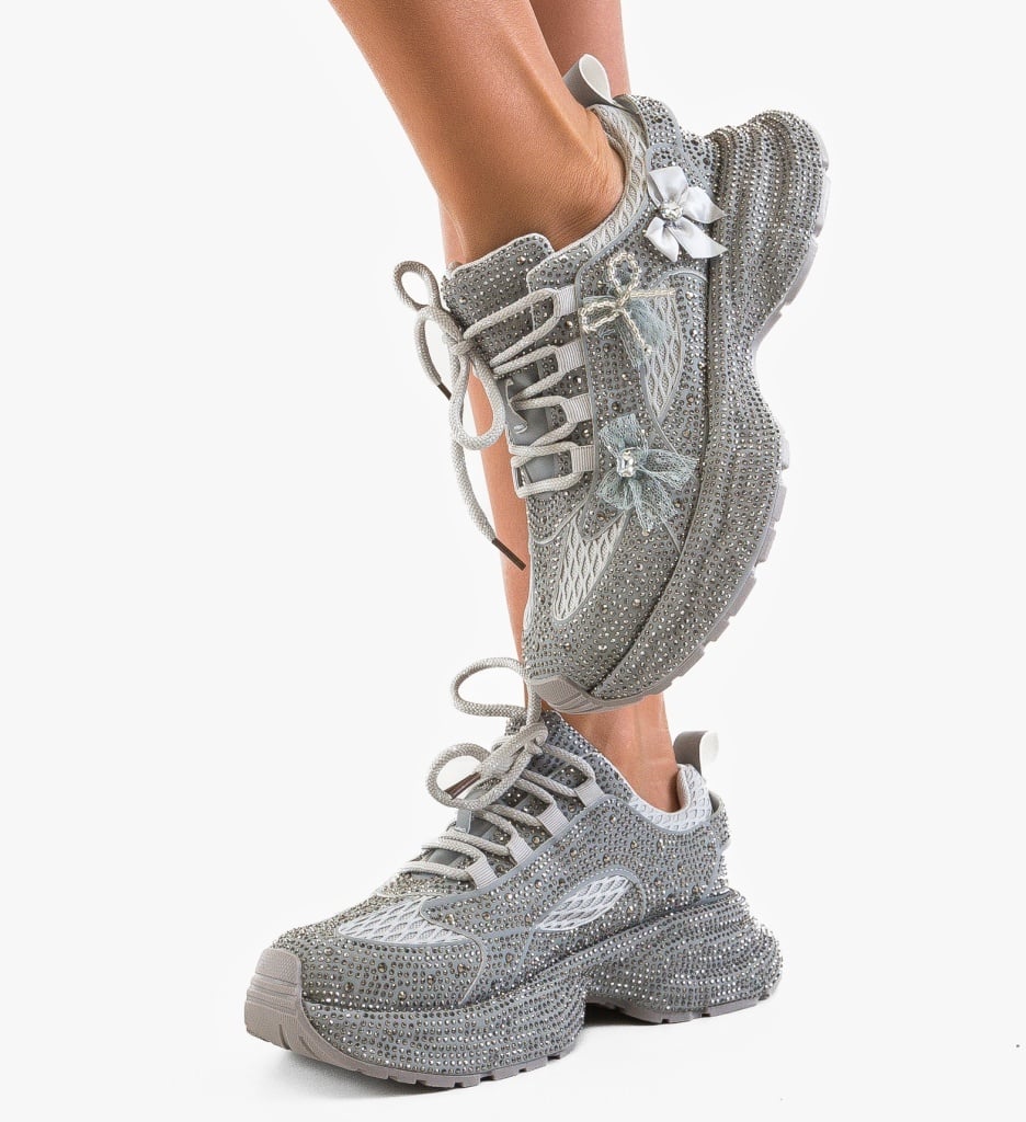 Sneakers dama Dunndy Argintii