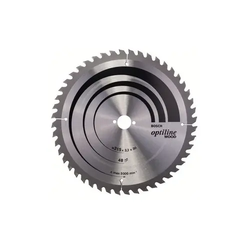 Panza de ferastrau circular Bosch, Optiline Wood, 315 x 30 mm, 48 dinti