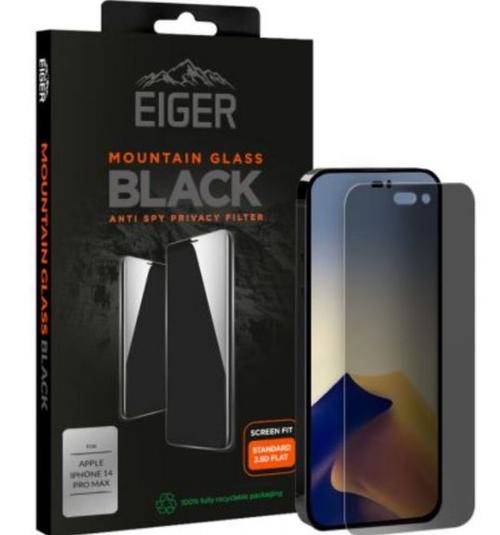 Folie Sticla Eiger 2.5D Mountain Glass Privacy pentru Apple iPhone 14 Pro Max (Negru)