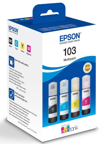 Pachet cerneala Epson 103 Ecotank, acoperire 4500 pagini, 260 ml (Color)
