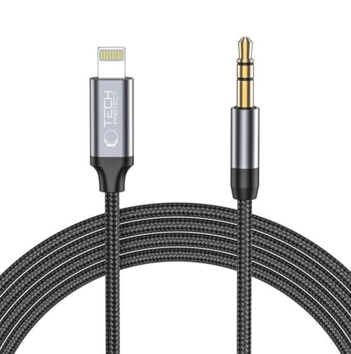 Cablu Audio Lightning - 3.5mm Tech-Protect Ultraboost, 1m, Negru