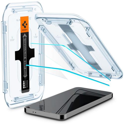 Folie de protectie Ecran Spigen EZ FIT pentru Samsung Galaxy S24+ S926, Sticla Securizata, Full Glue, Set 2 bucati AGL07432
