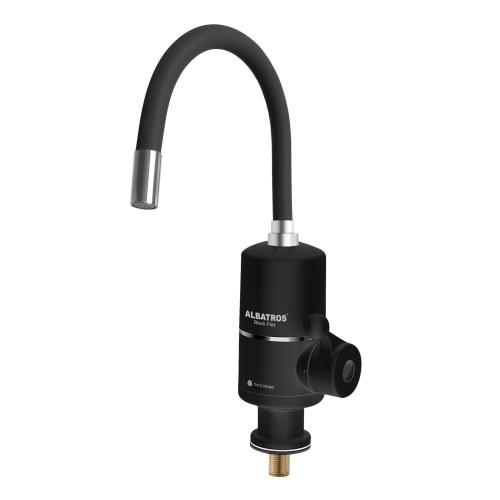 Robinet electric Albatros BLACK FLEX, 3000 W, Temperatura 30-60 C, IPX4 (Negru)