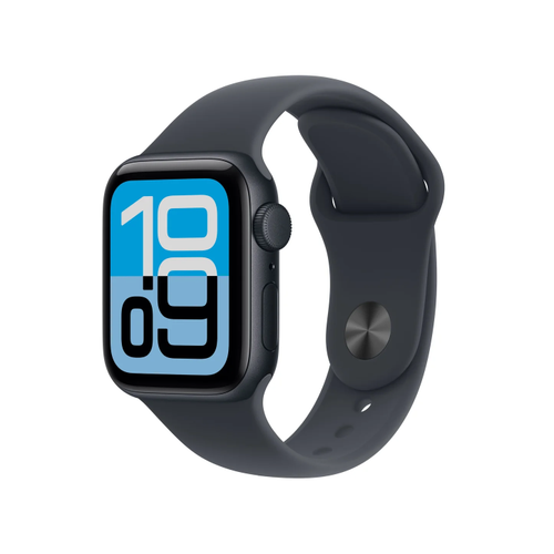 Smartwatch Apple Watch SE 3 (2025), GPS + Cellular, 40mm, Ecran Retina LTPO OLED, Chip S10 cu Procesor Dual-Core, 64GB Flash, Wi-Fi, Bluetooth, Curea Sport Band S/M (Negru)