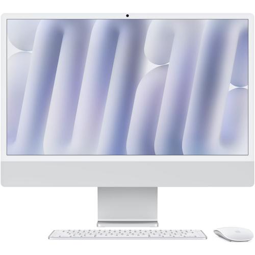 All In One PC Apple iMac 24inch (2024), Procesor Apple M4, 10 nuclee CPU si 10 nuclee GPU, 24inch, Retina 4.5K, 16GB, 256GB SSD, macOS, Layout RO (Argintiu)