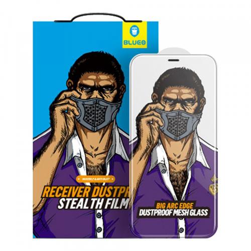 Folie de protectie Ecran Blueo Anti-Dust HD pentru Apple iPhone 12 Pro Max, Sticla Securizata, Full Glue