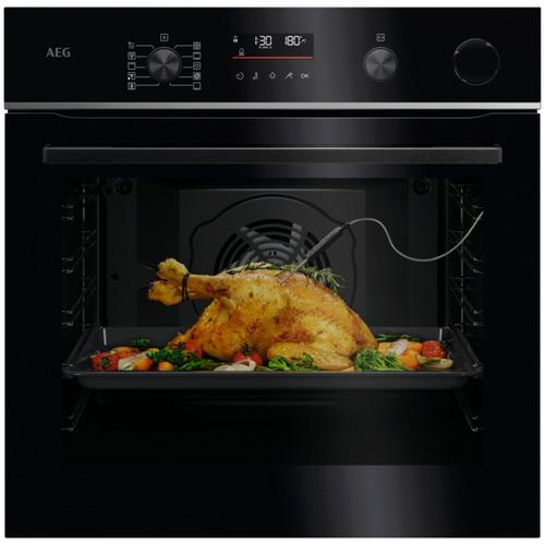 Cuptor incorporabil AEG TR6PB531SB, Electric, 72 l, SteamCrisp-gatire cu abur, Autocuratare pirolitica, Conectivitate WI-FI, Afisaj digital, 45 programe predefinite, Timer cu display electronic, Grill, Senzor gatire, Clasa energetica A++ (N