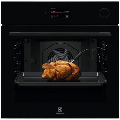 Cuptor incorporabil Electrolux LOC9P3XZ, 72 l, SteamCrisp-gatire cu abur, Conectivitate WI-FI, TFT Activ, Meniu in limba romana, 75 programe predefinite, Autocuratare pirolitica, Grill, Clasa eficienta energetica A++, Sticla (Negru)