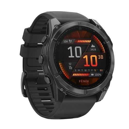 Smartwatch Garmin Fenix 8, 51mm, Ecran AMOLED 1.4inch, Wi-Fi, GPS, 32GB Flash, Silicone Band, 10 ATM (Gri)
