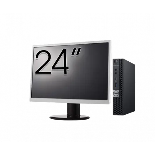Calculator Sistem PC Refurbished Pachet Calculator refurbished DELL OptiPlex 5060 Mini PC, Intel Core i5-8500T 2.10-3.50GHz, 16GB DDR4, 512GB SSD + Monitor 24"