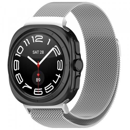 Curea Techsuit W009 pentru Samsung Galaxy Watch Ultra, Argintiu