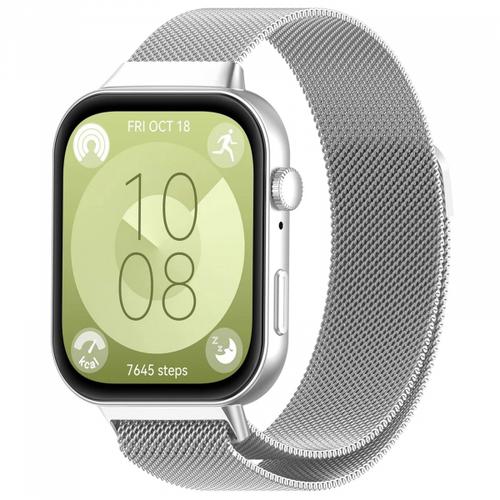 Curea Techsuit W009 pentru Huawei Watch Fit 4 Pro / Watch Fit 4 / Watch Fit 3, Argintiu