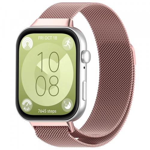 Curea Techsuit W009 pentru Huawei Watch Fit 4 Pro / Watch Fit 4 / Watch Fit 3, Roz