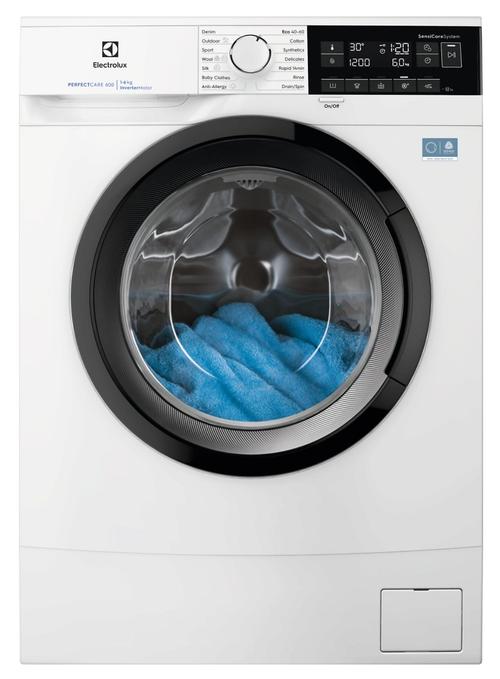 Masina de spalat rufe Electrolux PerfectCare600 EWS6526BE, 6 kg, 1200 rpm, Clasa A, Motor Inverter cu Magnet Permanent, Display LED (Alb)