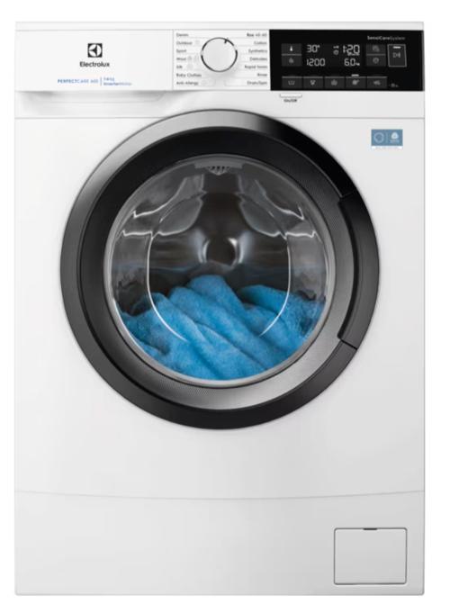 Masina de spalat rufe Electrolux PerfectCare 600 EWS6326DE, 6 kg, 1200 rpm, Clasa A, Motor Inverter cu magnet permanent, Display LED, Sistem SensiCare (Alb)