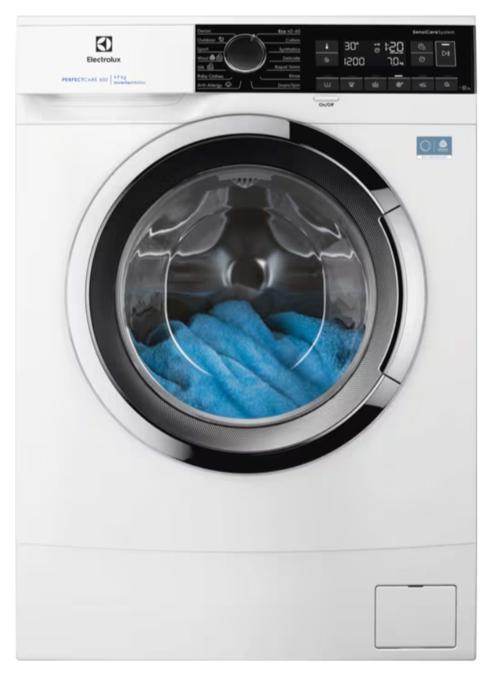 Masina de spalat rufe Electrolux PerfectCare 600 EWS6227CE, 7 kg, 1200 rpm, Clasa A, Motor Inverter cu magnet permanent, Tehnologie SensiCare, Display LED (Alb)