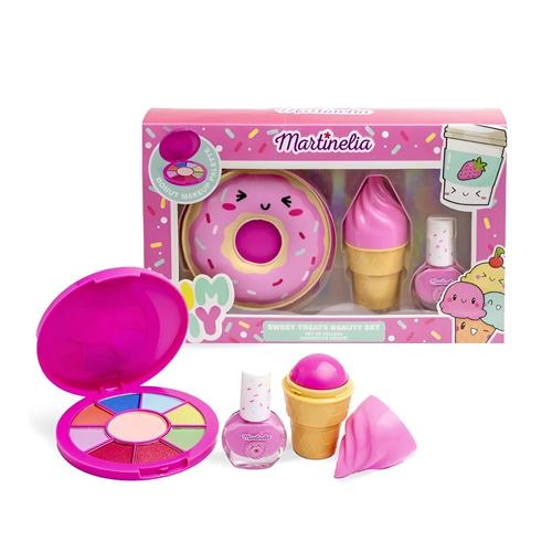 Set cosmetic pentru copii Martinelia, farduri de pleoape, blush, balsam de buze, oja