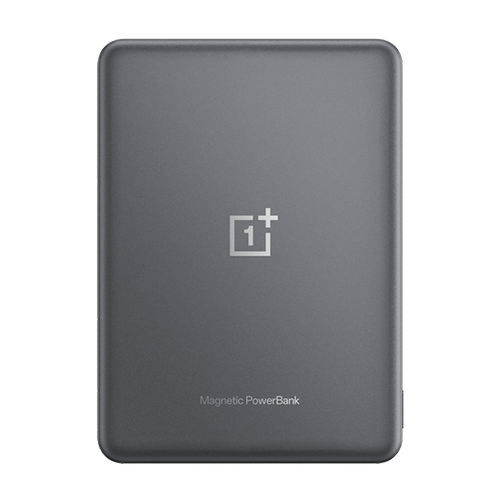 Acumulator extern OnePlus Slim Magnetic, 5000mAh, Wireless, Android/iOS, 10W/7.5W, Indicator LED, Control al temperaturii NTC, Aluminiu (Gri)