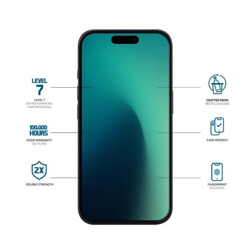 Folie Sticla Eiger EGSP01063 3D Mountain Glass GRS pentru Apple iPhone Air (Transparent)