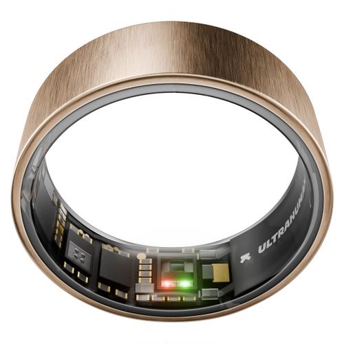 Smart Ring Ultrahuman Ring Air UHRA-BR-11, Bluetooth BLE5, HRV, VO2 Max, Android/iOS, Monitorizare ritm cardiac, Saturatie Oxigen, Autonomie 6 zile, 21.46 mm (Roz/Auriu)