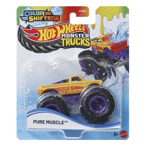 Masinuta Hot Wheels Monster Trucks - Color Shifters, Pure Muscle, 1:64