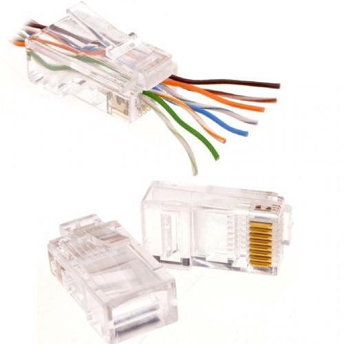 Mufa RJ45 EMTEX UTP cat.5e passthrough (100 buc)