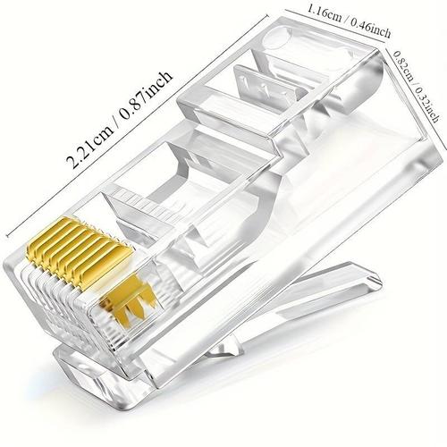 Mufa RJ45 UTP EMTEX cat.6A passthrough (100 buc)