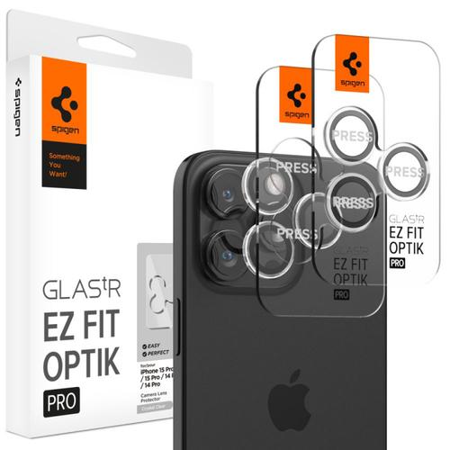Folie de protectie Camera Spate Spigen GlastR EZ FIT Optik Pro pentru Apple iPhone 17 Pro Max / 17 Pro, Sticla Securizata, Set 2 bucati