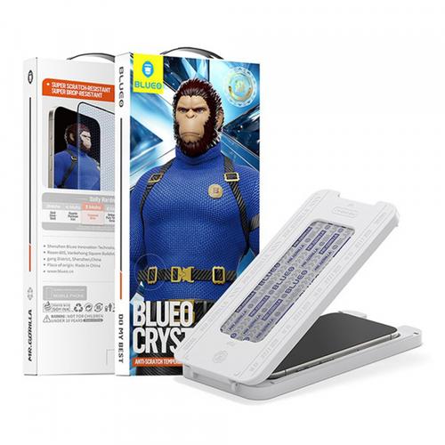 Folie de protectie Ecran Blueo Crystal Anti-Scratch Applicator pentru Apple iPhone 15 Pro Max, Sticla Securizata, Full Glue