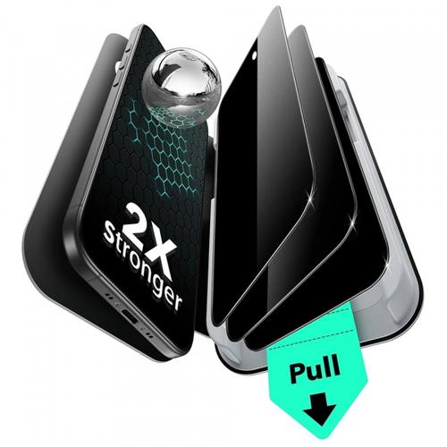 Folie de protectie Ecran Privacy ESR UltraFit pentru Apple iPhone Air, Sticla Securizata, Full Glue, Set 3 bucati