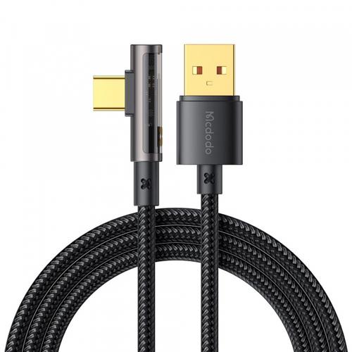 Cablu Date/Incarcare McDodo CA-3380 Angled, USB-A - USB-C, 100W, 1.2m (Negru)