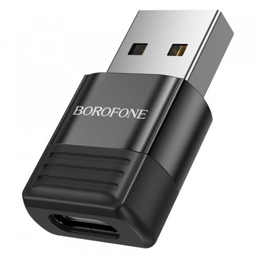 Adaptor Borofone BV18, USB-C - USB-A (Negru)
