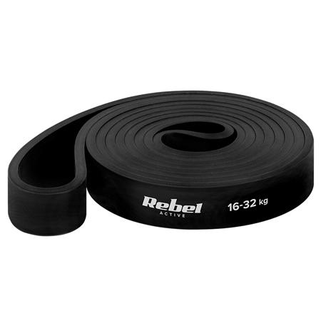 Banda Elastica Rebele Active RBA-3001-3, Power band, 16-32 Kg (Negru)