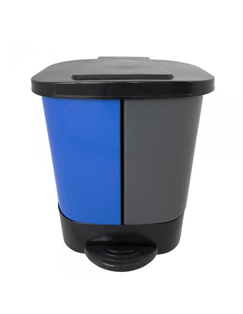 Cos gunoi colectare selectiva Limpio B-036A, 40 l (20x2) (Albastru/Gri)