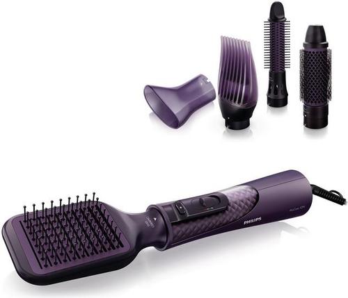 Perie cu aer cald Philips  HP8656/00, 1000W, 4 accesorii (Mov)
