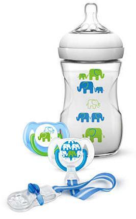Set promo: Biberon Philips Avent Natural Elephant SCD627/01 + 2 suzete
