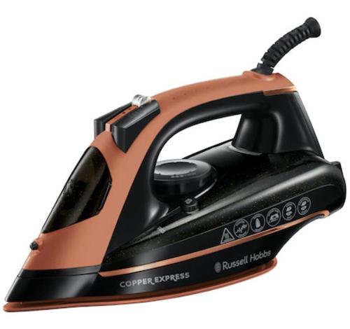 Fier de calcat Russell Hobbs Copper Express 23975-56, Talpa cupru, 2600 W, 315 ml (Negru/Cupru)